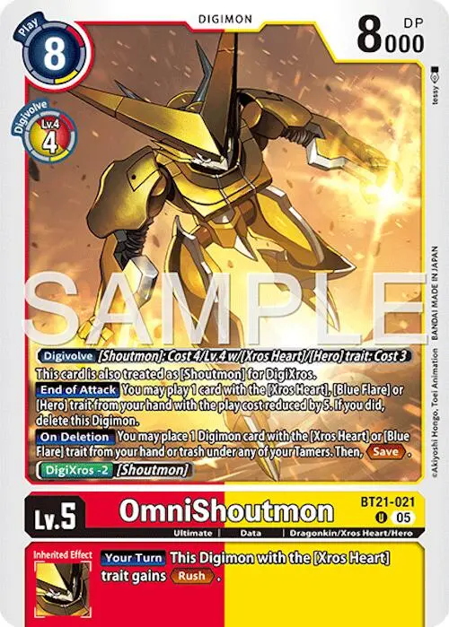 Omnishoutmon [Bt21-021] (Reprint) [Advanced Booster Digimon Generation] 1