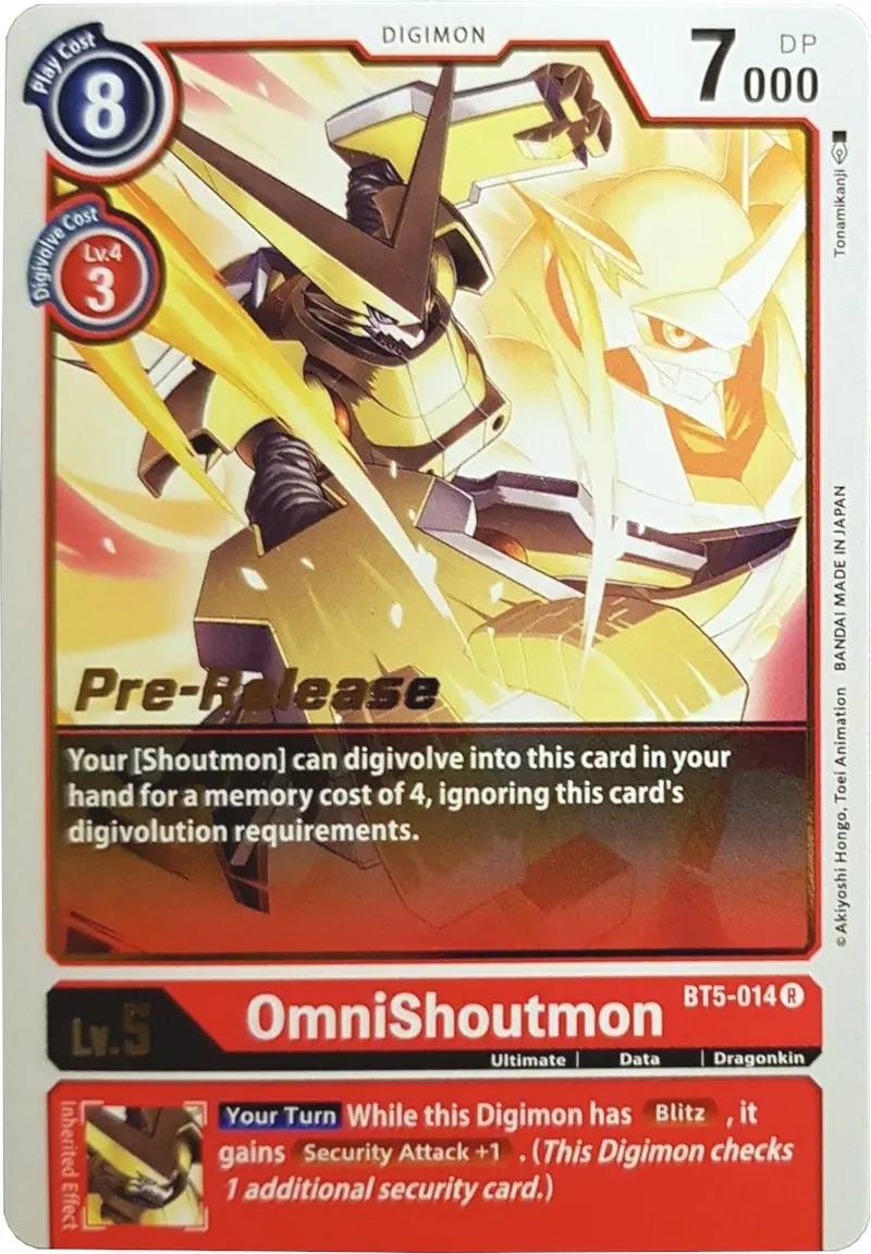 Omnishoutmon [Bt5-014] [Battle Of Omni Pre-Release Promos] 1
