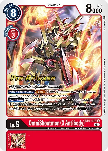 Omnishoutmon (X Antibody) [Bt9-013] [X Record Pre-Release Promos] 1
