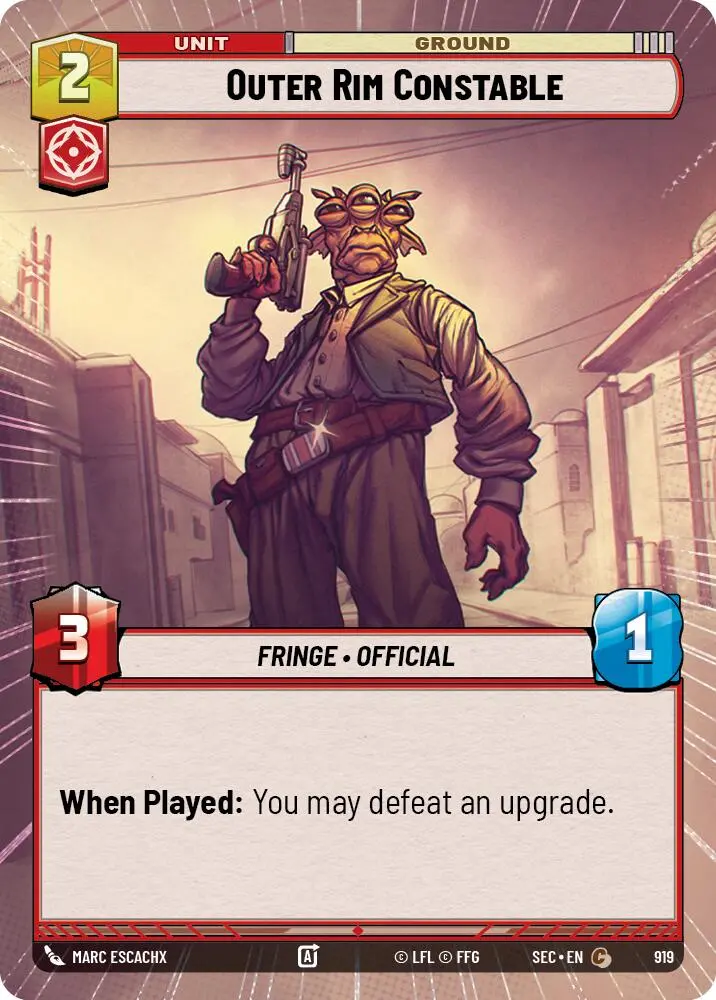 Outer Rim Constable (919) (Hyperspace Foil) (919) [Secrets Of Power] 1