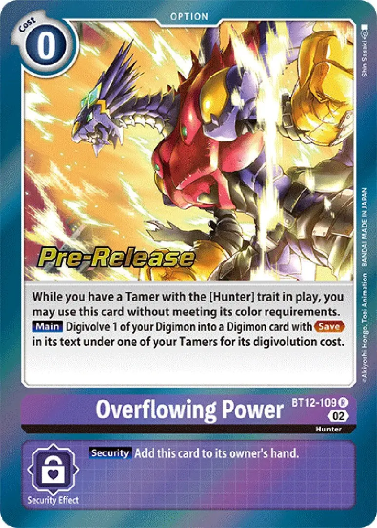 Overflowing Power [Bt12-109] [Across Time Pre-Release Cards] 1