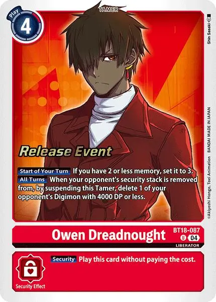 Owen Dreadnought [Bt18-087] [Release Special Booster Ver.2.0 Promos] 1