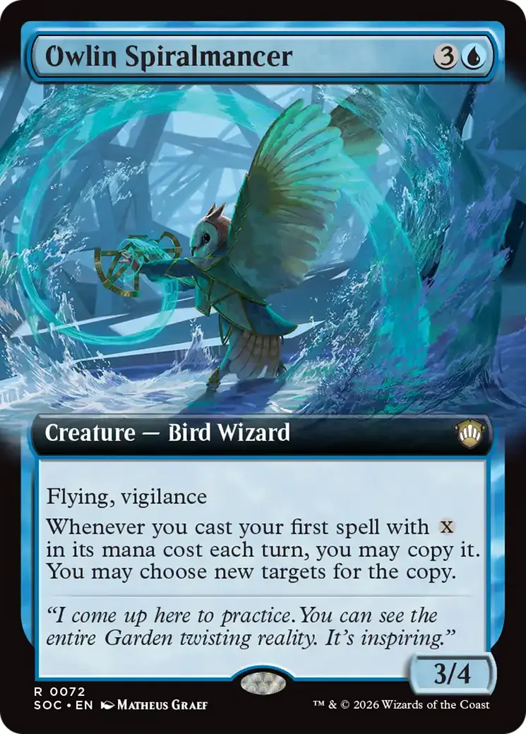 Owlin Spiralmancer (Extended Art) [Secrets Of Strixhaven Commander] 1