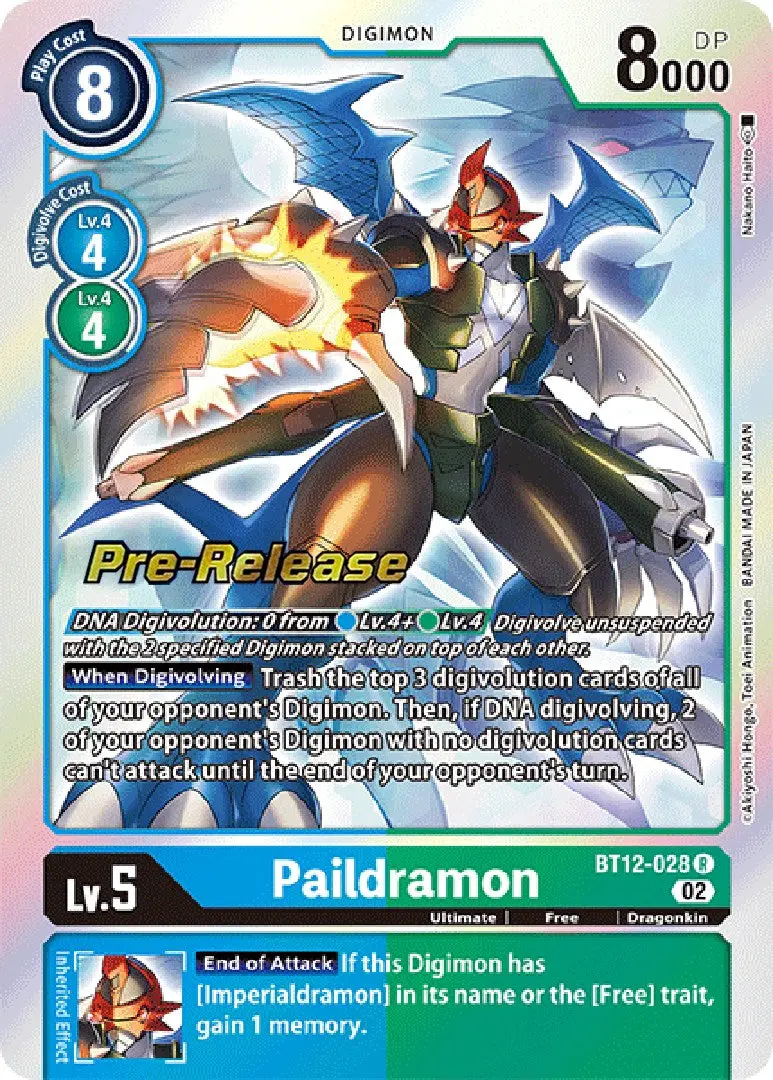 Paildramon [Bt12-028] [Across Time Pre-Release Cards] 1