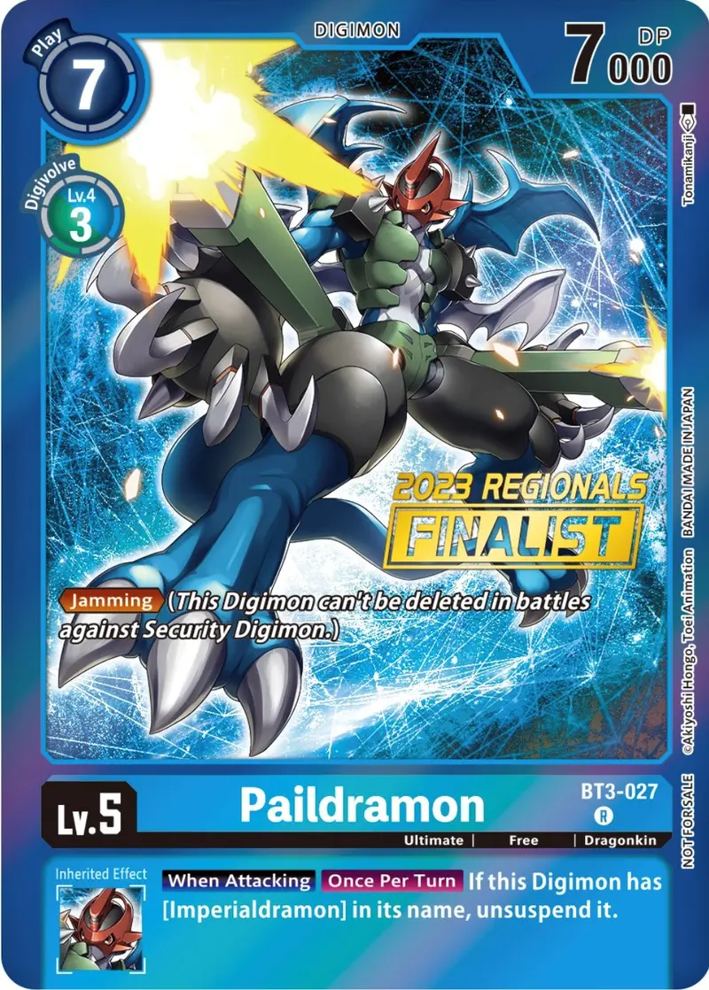 Paildramon [Bt3-027] (2023 Regionals Finalist) [Release Special Booster Promos] 1