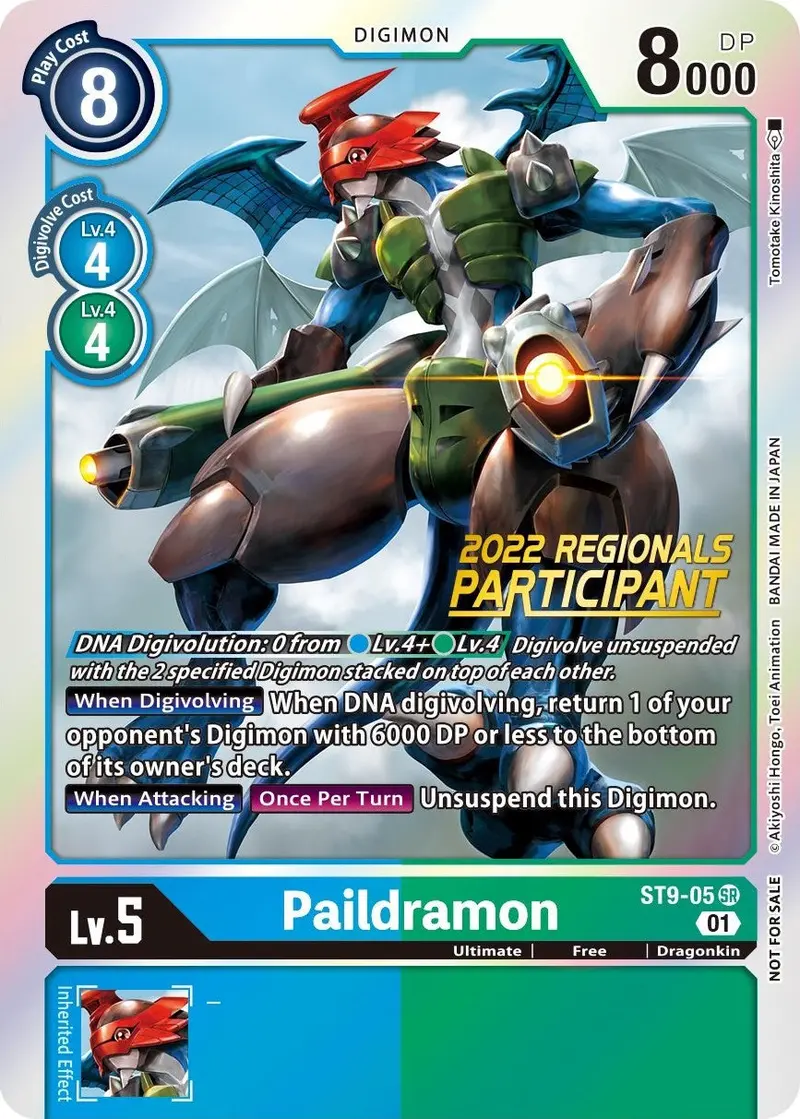 Paildramon [St9-05] (2022 Championship Offline Regional) (Online Participant) [Starter Deck: Ultimate Ancient Dragon Promos] 1