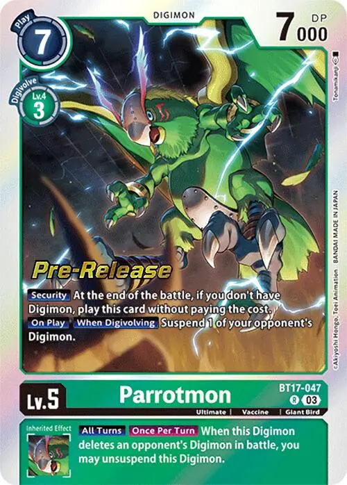 Parrotmon [Bt17-047] [Secret Crisis Pre-Release Cards] 1
