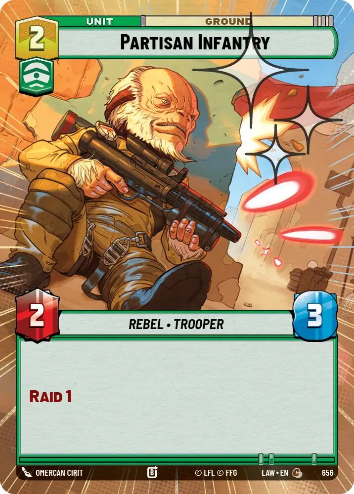 Partisan Infantry (656) (Hyperspace Foil) (656) [A Lawless Time] 1