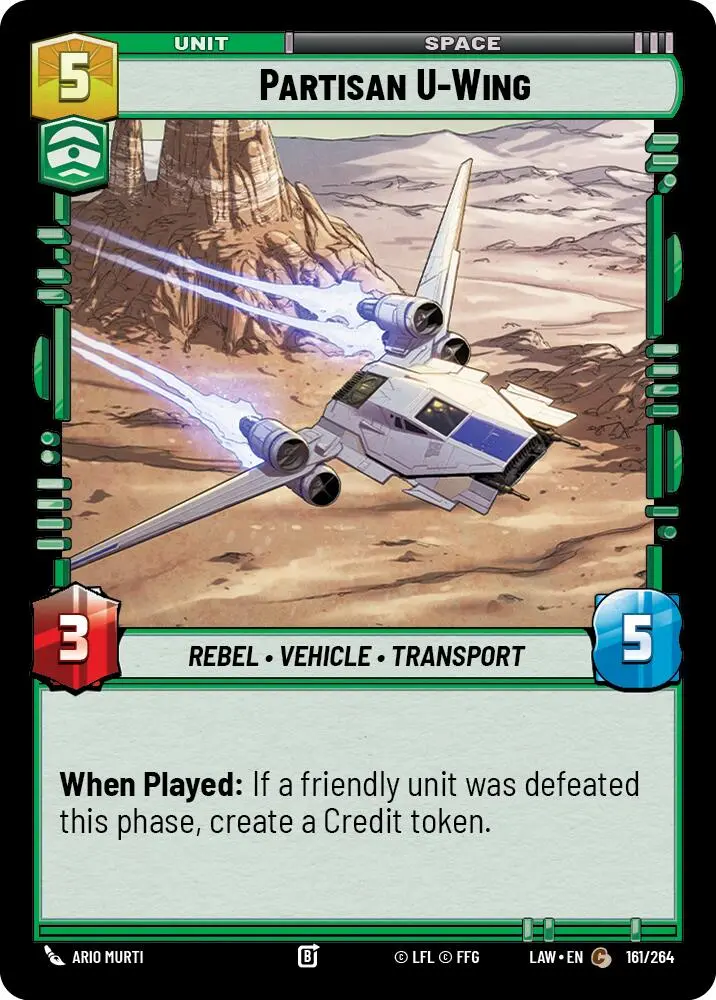 Partisan U-Wing (161/264) (161/264) [A Lawless Time] 1