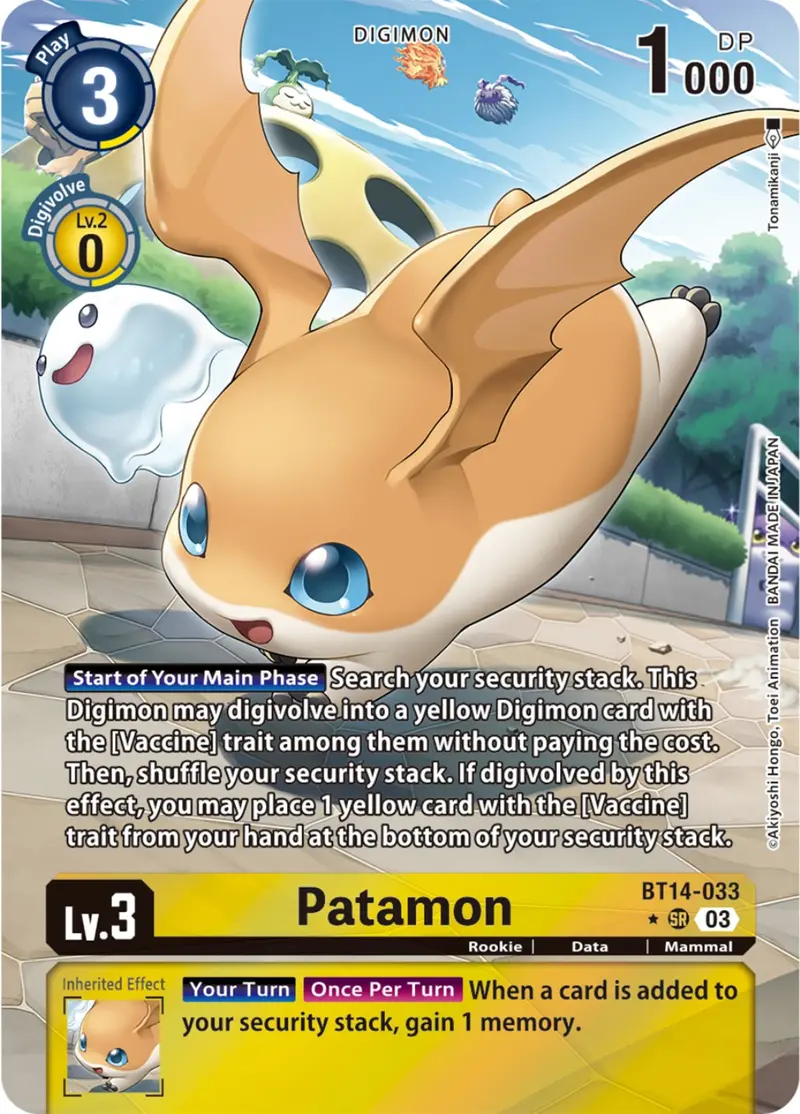 Patamon [Bt14-033] (Alternate Art) [Blast Ace] 1