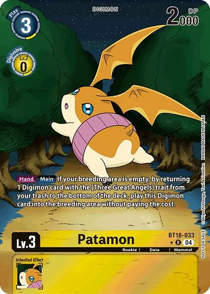 Patamon [Bt18-033] (Release Special Booster Ver.2.0: Box Promotion Pack) [Release Special Booster Ver.2.0] 1