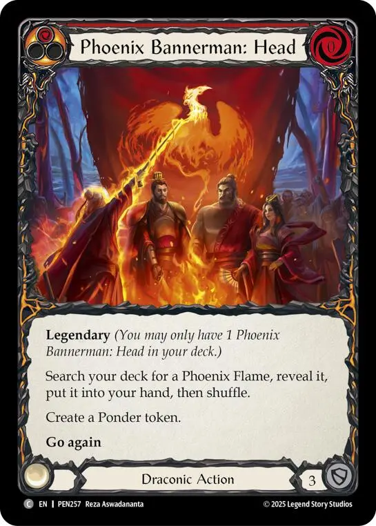 Phoenix Bannerman Head (Red) (Regular) [Pen257] (Compendium Of Rathe) 1