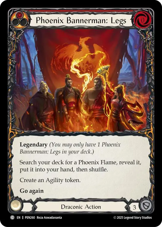 Phoenix Bannerman Legs (Red) (Regular) [Pen260] (Compendium Of Rathe) 1