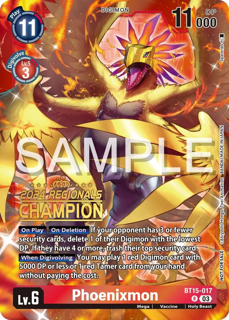 Phoenixmon [Bt15-017] (2024 Regionals Champion) [Exceed Apocalypse] 1