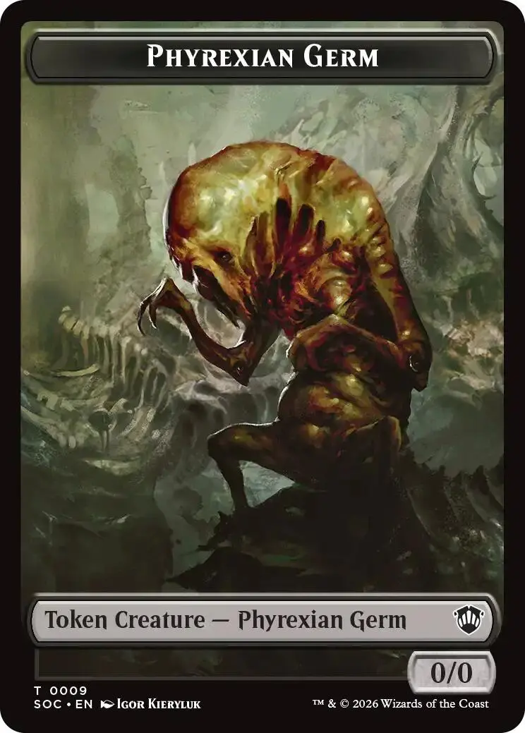Phyrexian Germ // Treasure Double-Sided Token [Secrets Of Strixhaven Commander Tokens] 1