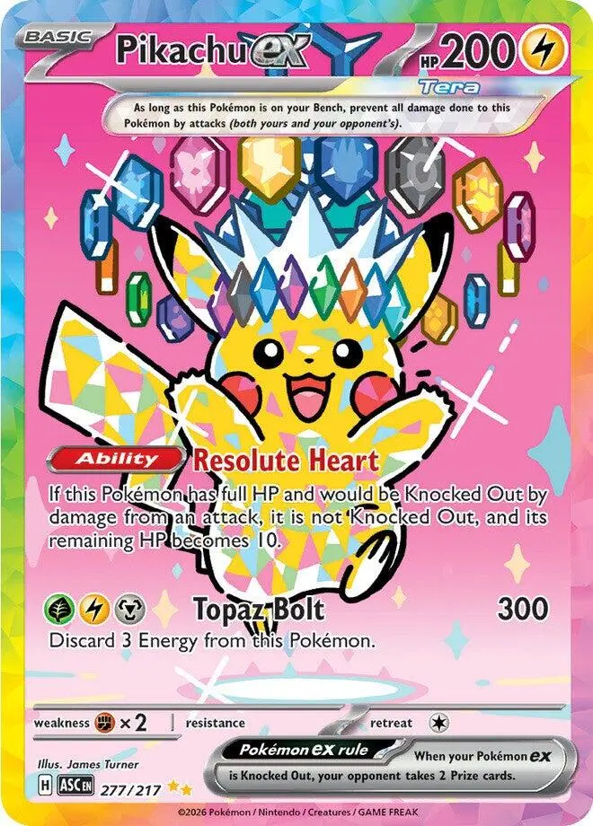 Pikachu Ex (277/217) [Mega Evolution: Ascended Heroes] 1