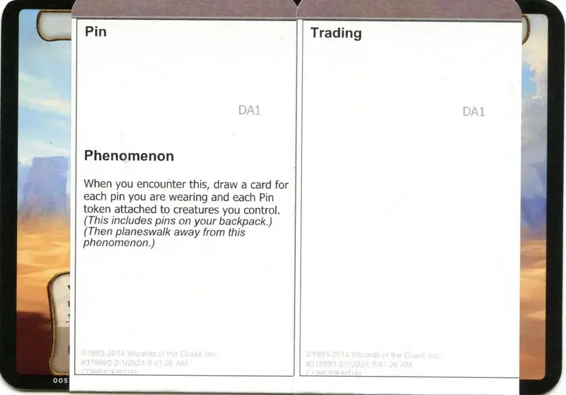 Pin Trading (Black Lotus Unknown Planechase) [Oversize Cards] 1