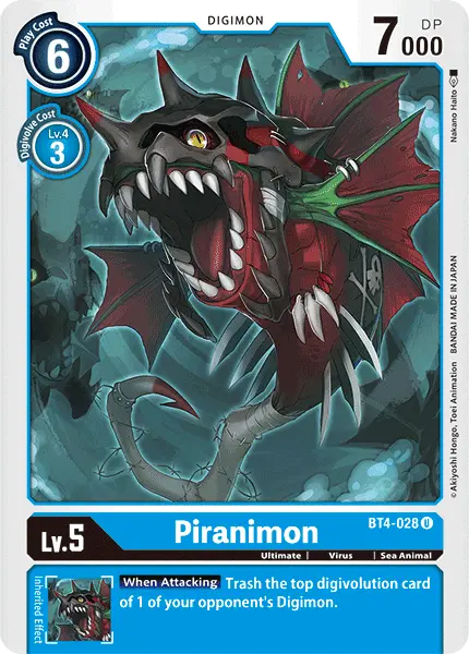 Piranimon [Bt4-028] [Great Legend] 1