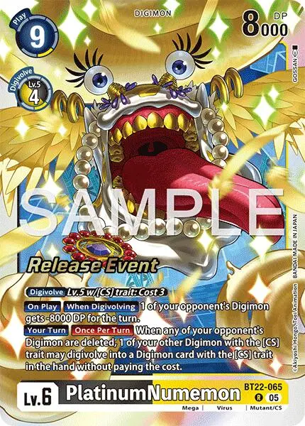 Platinumnumemon [Bt22-065] [Cyber Eden Release Event Cards] 1