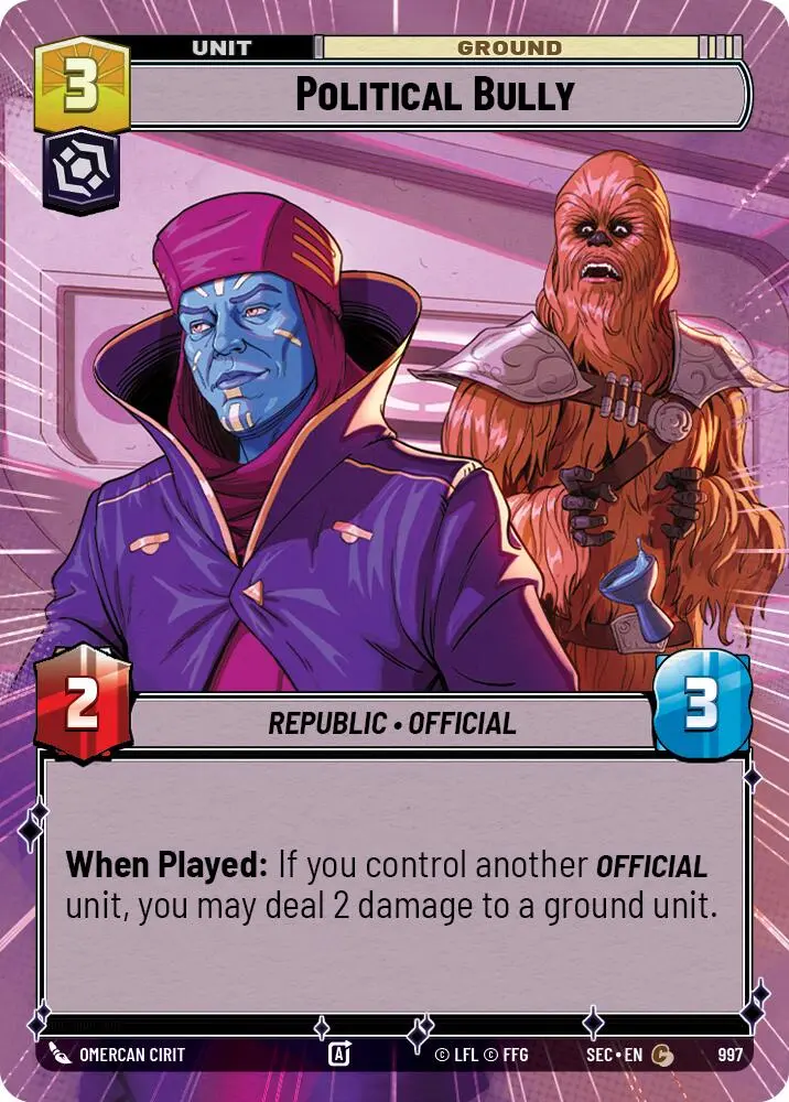 Political Bully (997) (Hyperspace Foil) (997) [Secrets Of Power] 1