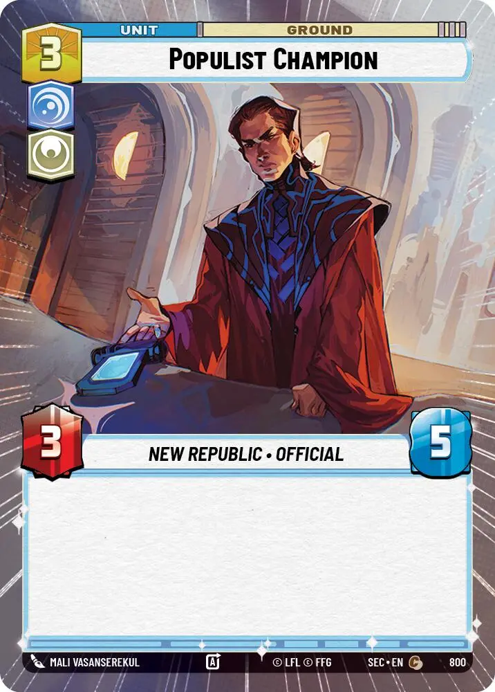 Populist Champion (800) (Hyperspace Foil) (800) [Secrets Of Power] 1
