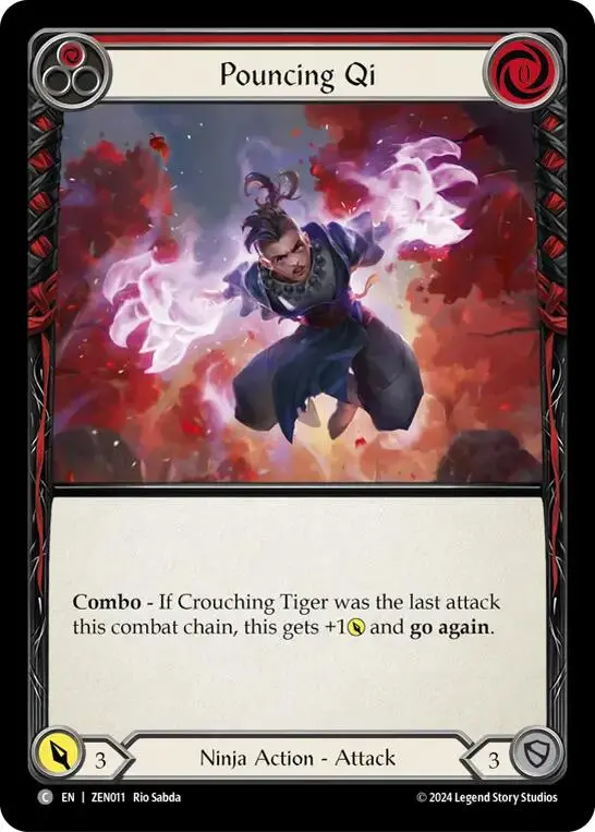 Pouncing Qi (Red) [Zen011] (Part The Mistveil Zen Blitz Deck) 1