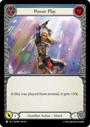 Power Play (Blue) [Sup188] (Super Slam)  Rainbow Foil 1