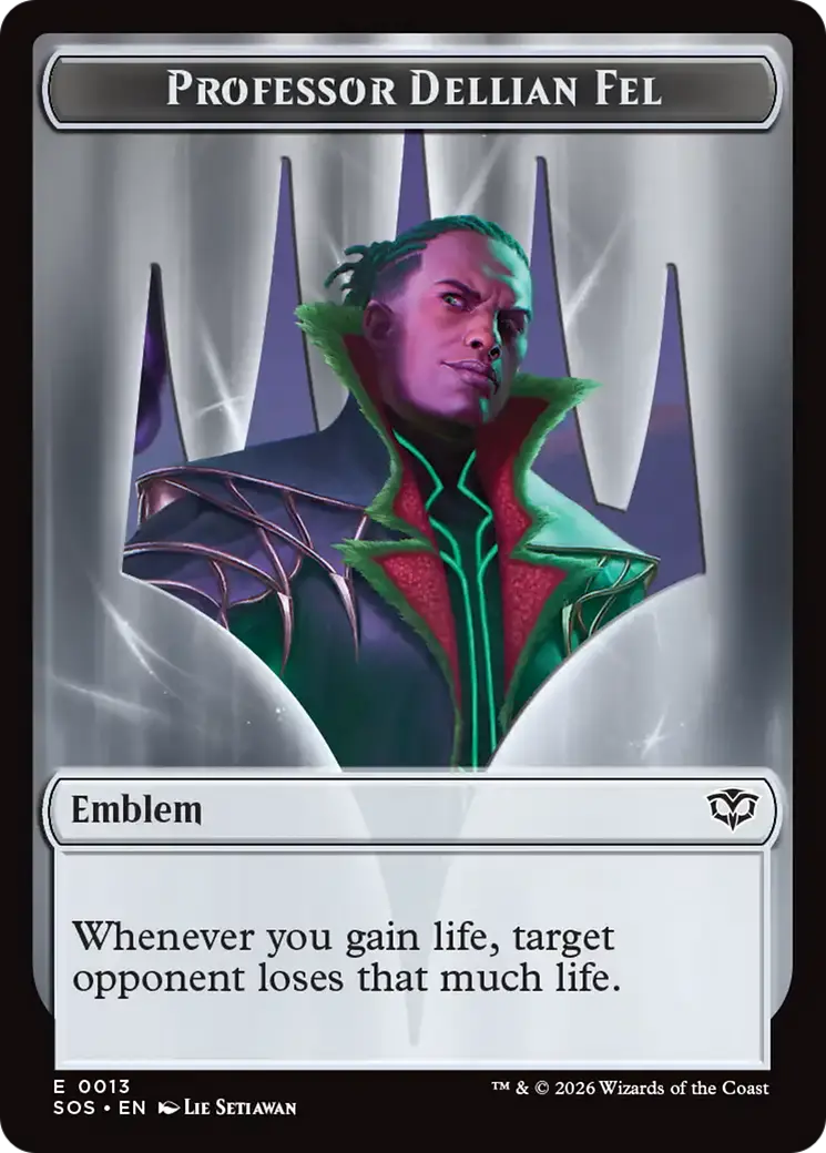 Professor Dellian Fel // Pest (0008) Double-Sided Token [Secrets Of Strixhaven Tokens] 1