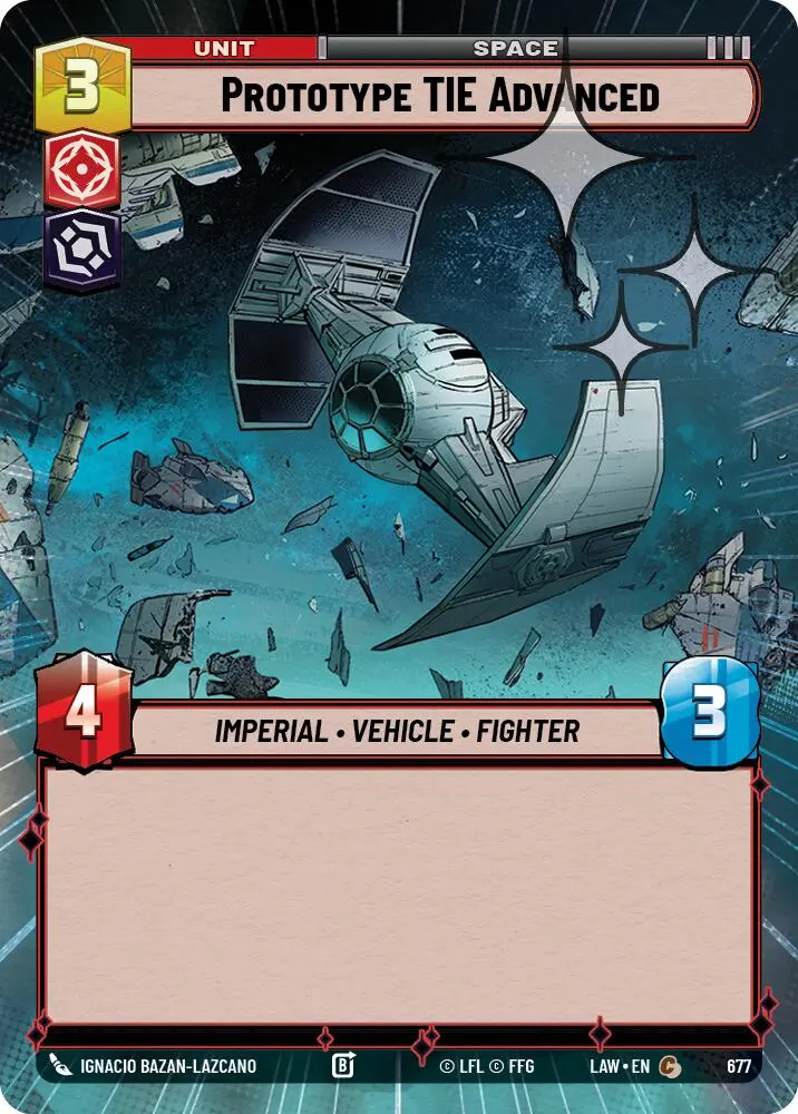Prototype Tie Advanced (677) (Hyperspace Foil) (677) [A Lawless Time] 1