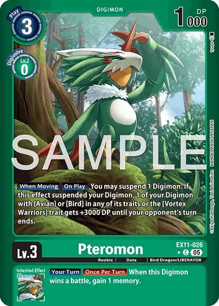 Pteromon [Ex11-026] (Limited Foil) [Dawn Of Liberator] 1