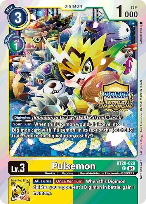 Pulsemon [Bt20-029] (Regionals 25-26 Champion Card Set Season 1) [Release Special Booster Ver.2.5 Promos] 1