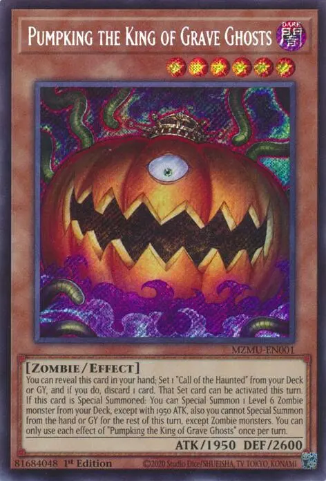 Pumpking The King Of Grave Ghosts [Mzmu-En001] Secret Rare 1