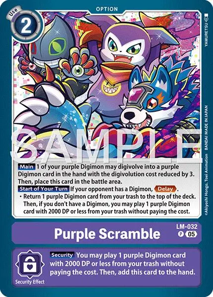 Purple Scramble [Lm-032] (Reprint) [Advanced Booster Digimon Generation] 1