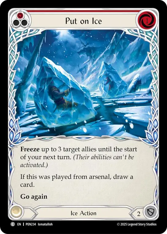 Put On Ice (Red) (Rainbow Foil) [Pen234] (Compendium Of Rathe)  Rainbow Foil 1