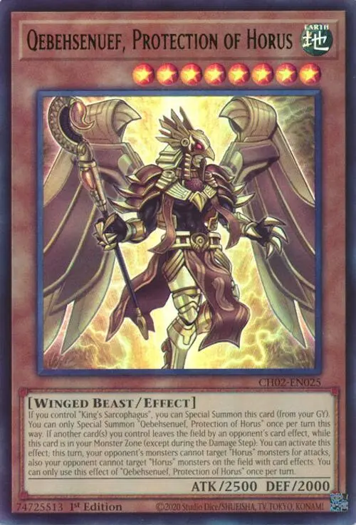 Qebehsenuef, Protection Of Horus [Ch02-En025] Ultra Rare 1