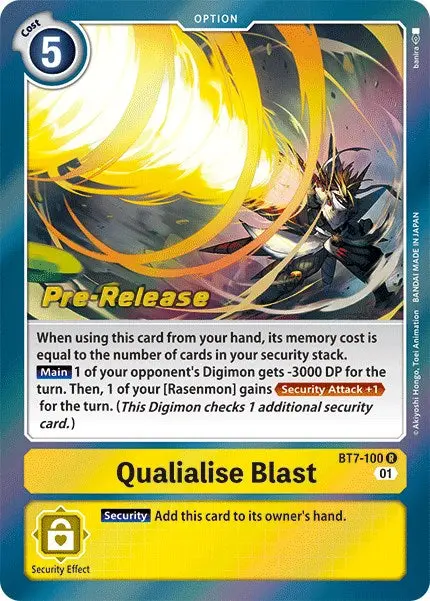 Qualialise Blast [Bt7-100] [Next Adventure Pre-Release Cards] 1