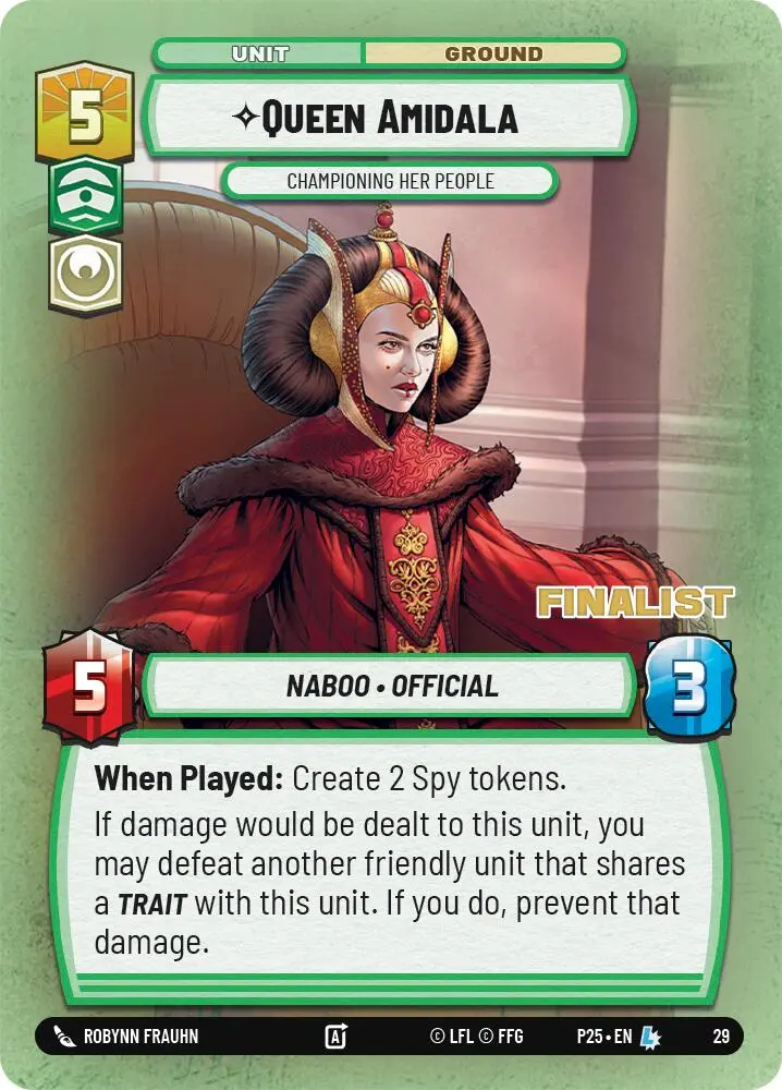 Queen Amidala - Championing Her People (Champion) (30) (30) [Organized Play Promos] 1