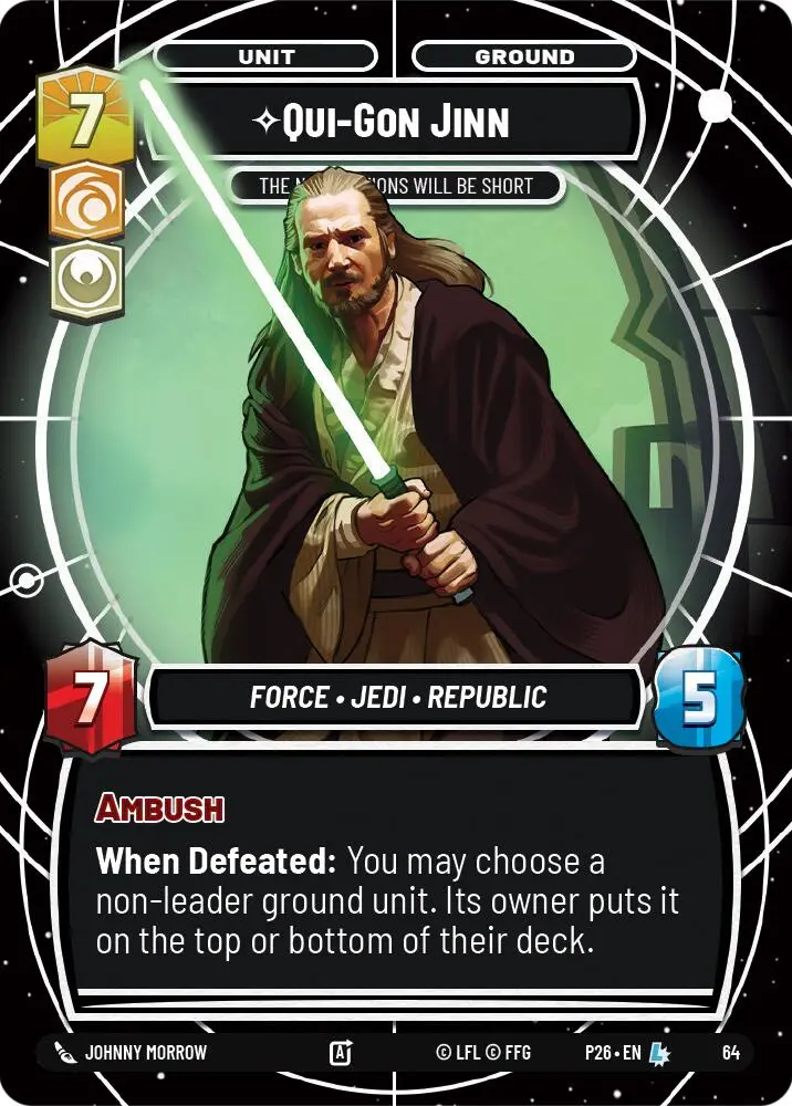 Qui-Gon Jinn - The Negotiations Will Be Short (64) (64) [Sector And Regional Promos: Season 1] 1