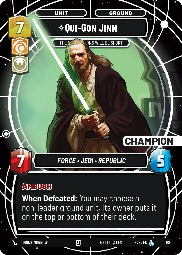 Qui-Gon Jinn - The Negotiations Will Be Short (Champion) (68) (68) [Sector And Regional Promos: Season 1] 1