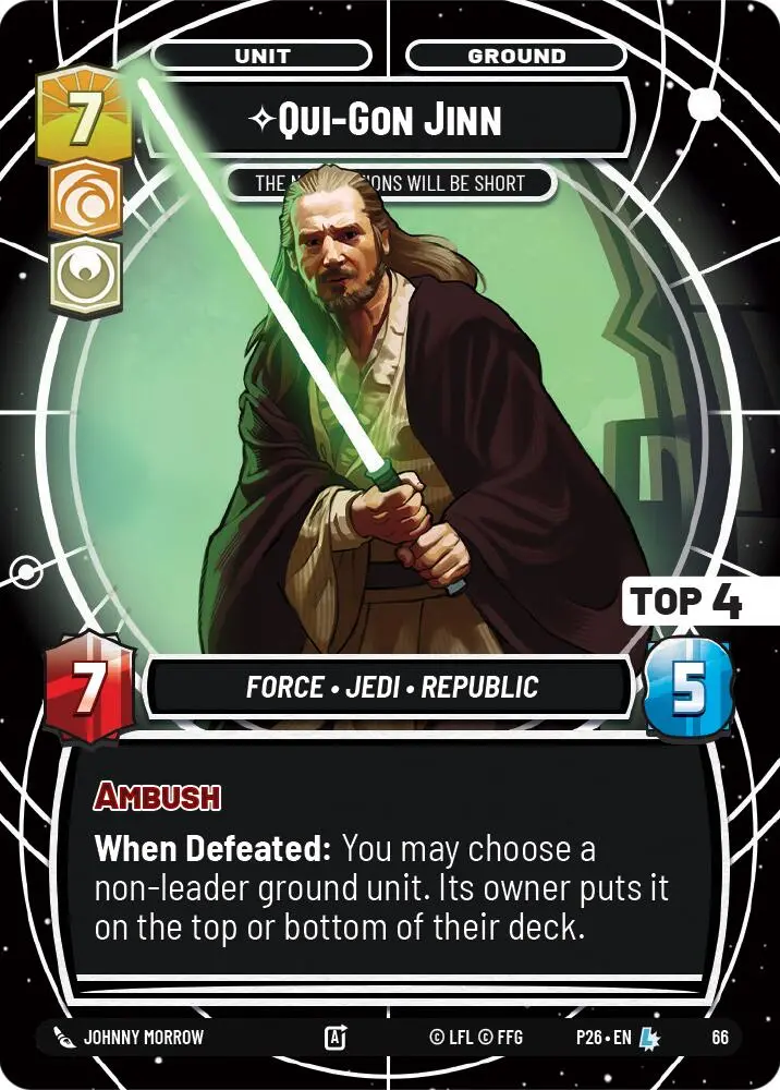 Qui-Gon Jinn - The Negotiations Will Be Short (Top 4) (66) (66) [Sector And Regional Promos: Season 1] 1
