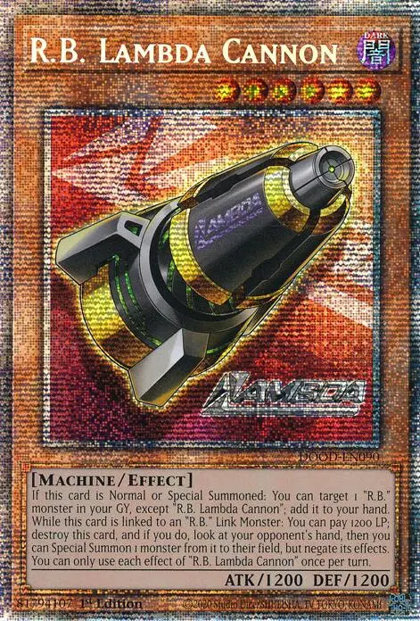 R.B. Lambda Cannon (Starlight Rare) [Dood-En090] Starlight Rare 1