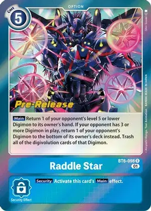Raddle Star [Bt6-098] [Double Diamond Pre-Release Cards] 1