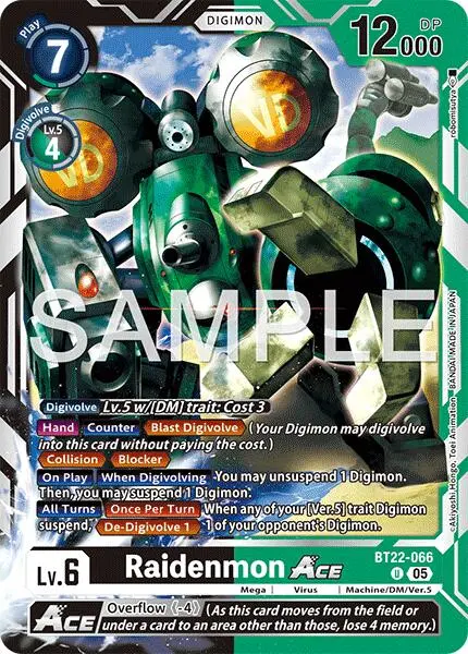 Raidenmon Ace [Bt22-066] [Cyber Eden] 1