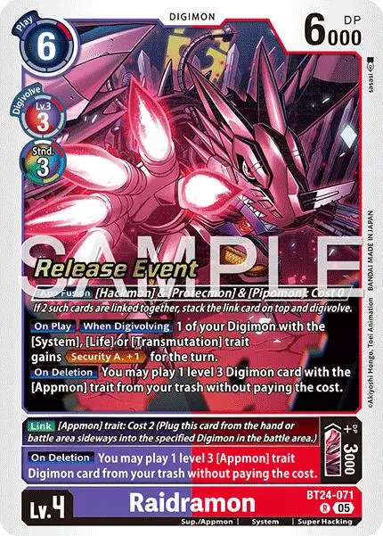 Raidramon [Bt24-071] [Time Stranger Release Events Cards] 1