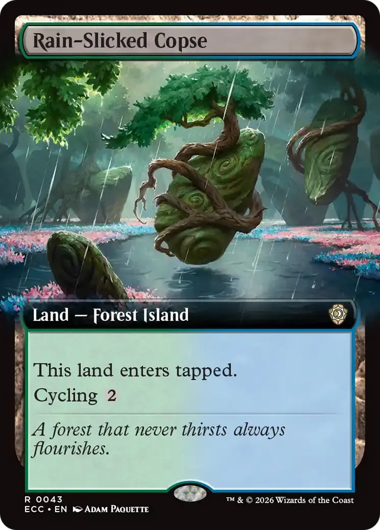 Rain-Slicked Copse (Extended Art) [Lorwyn Eclipsed Commander] 1