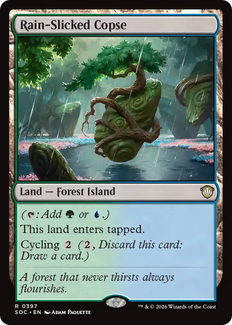 Rain-Slicked Copse [Secrets Of Strixhaven Commander] 1