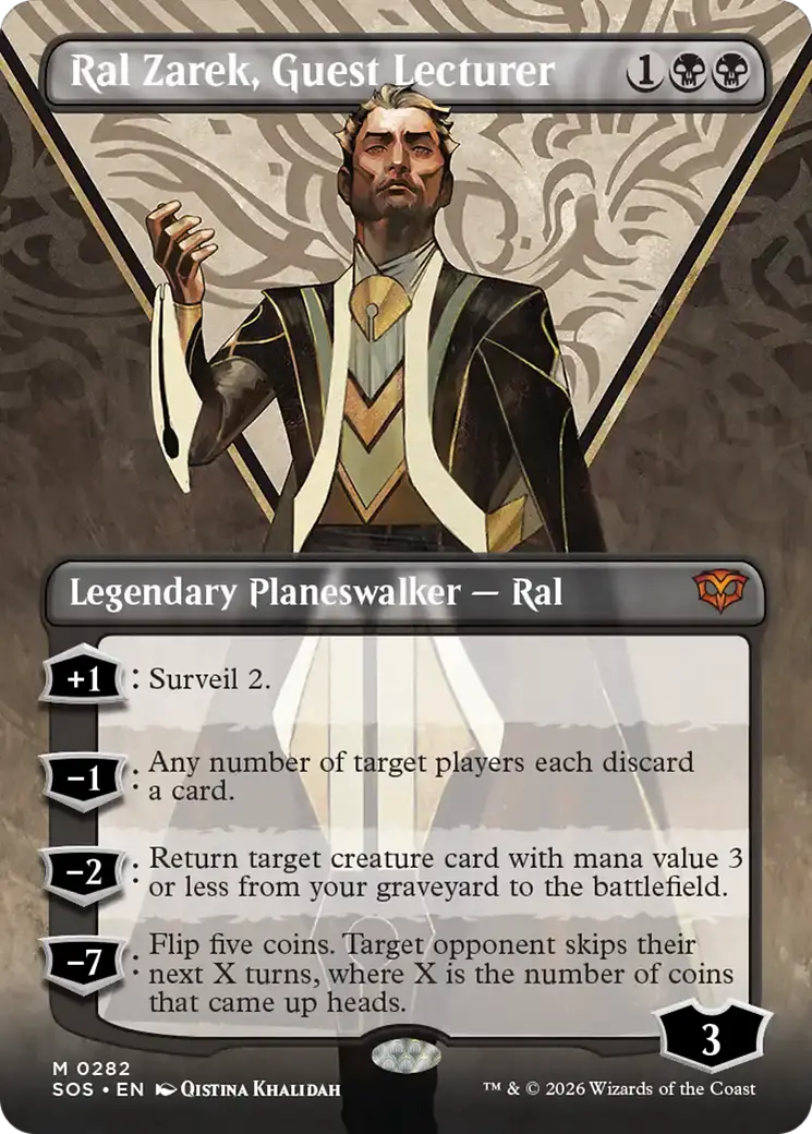 Ral Zarek, Guest Lecturer (Borderless) [Secrets Of Strixhaven] 1