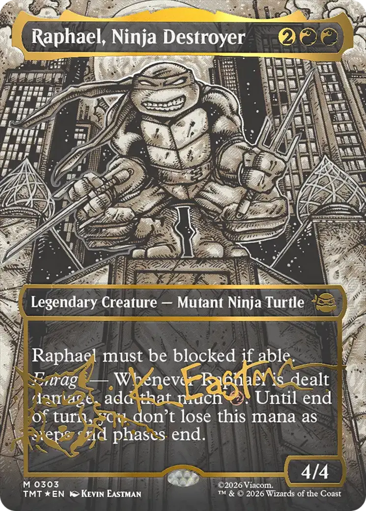 Raphael, Ninja Destroyer (Borderless) (Gold-Stamped Signature) [Teenage Mutant Ninja Turtles] 1