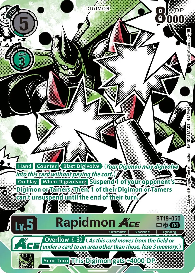 Rapidmon Ace [Bt19-050] (Textured) [Release Special Booster Ver.2.5] 1