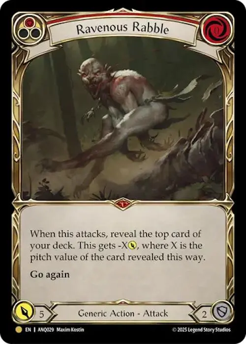 Ravenous Rabble (Red) (Gold) [Anq029] (Compendium Of Rathe - Antiquity Pack) 1